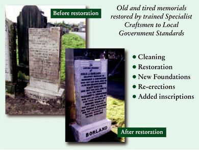 Gravestone Repair throughout Central Scotland